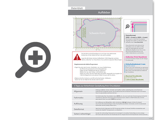Product Bild hinterglasaufkleber_4_0_farbig_bedruckt_in_schwein-form_konturgeschnitten