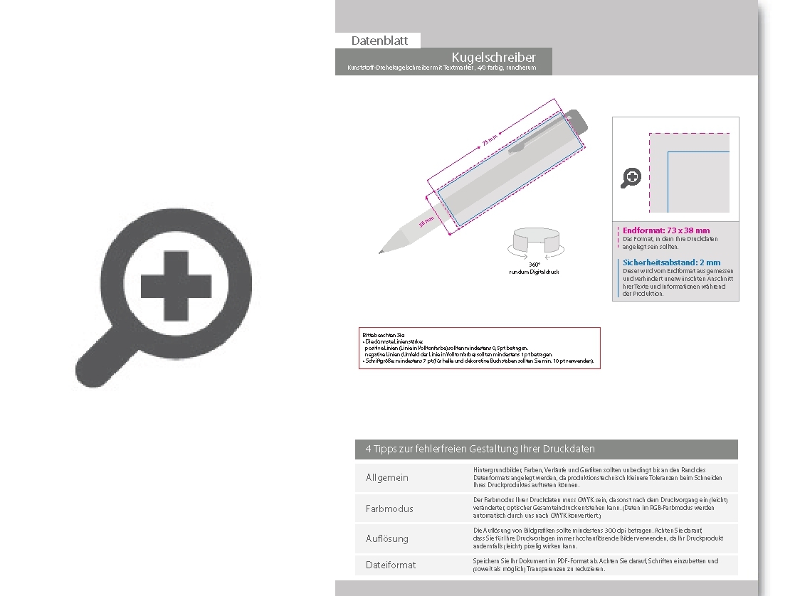 Product Bild kunststoff-drehkugelschreiber_mit_textmarker__4_0_farbig_rundherum_bedruckt